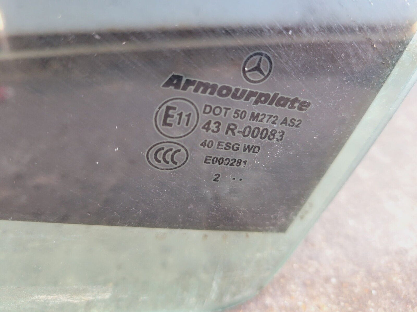2012-2014 Mercedes C250 C350 Left Rear Door Window Glass OEM 43R-00083