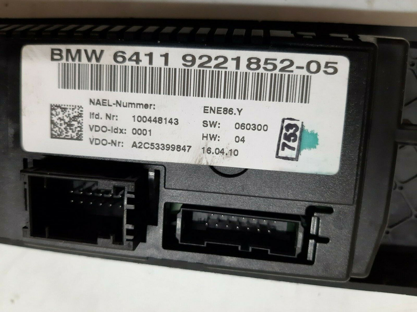 2009-2011 BMW 330Xi 328Xi Xdrive Ac Heater Climate Temperature Control Oem