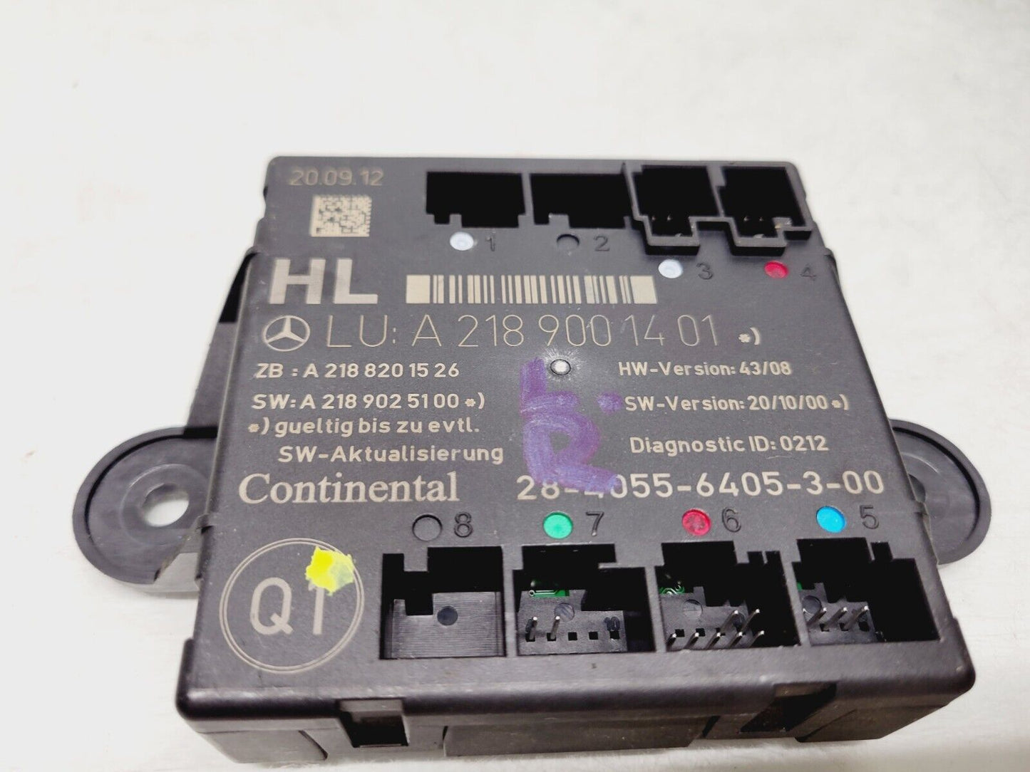 2012-2014 Mercedes C250 C350 Left Rear Door Control Module OEM A2189001401