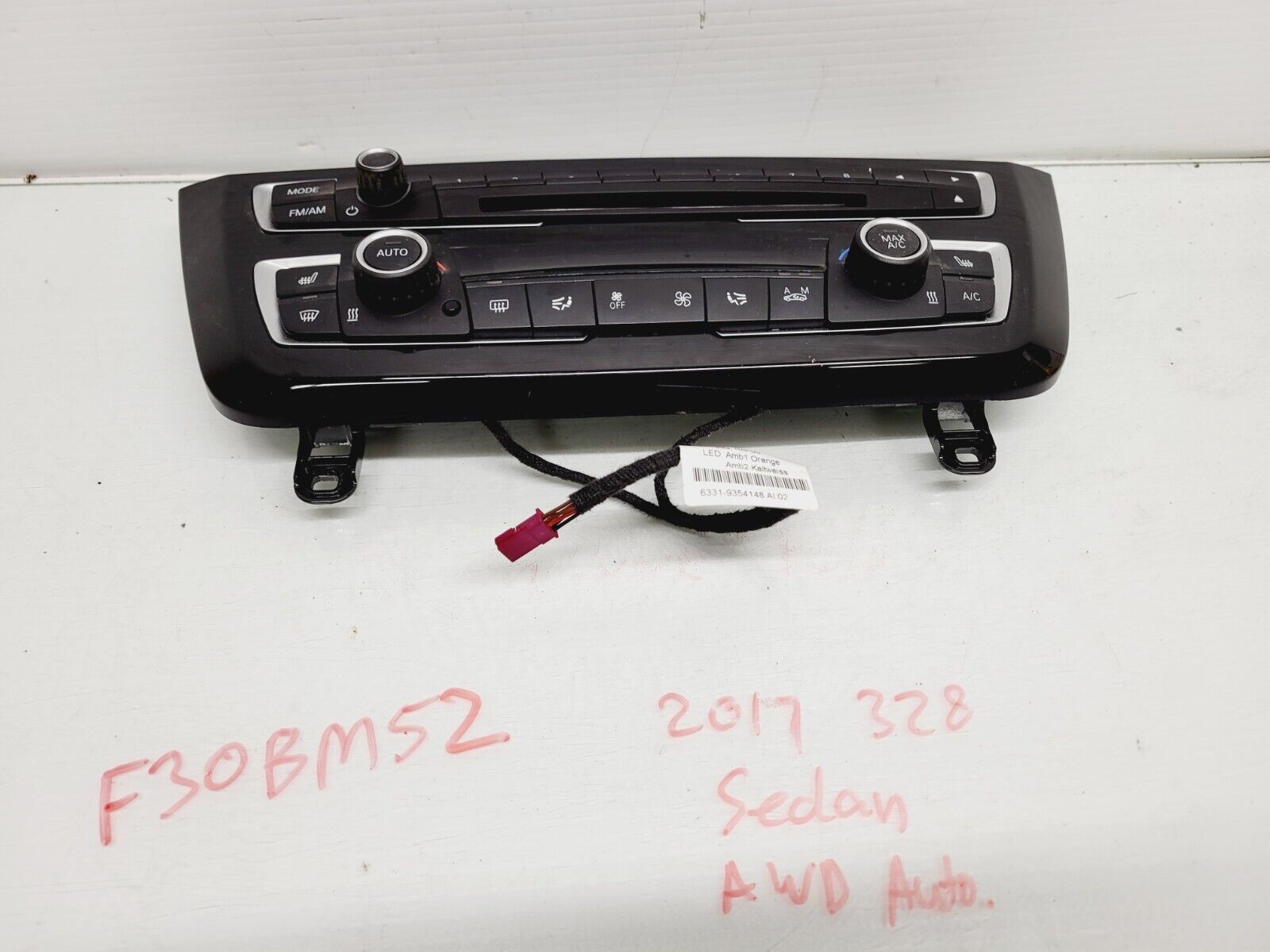 2016-2018 BMW 320I 330I 340I Dash Radio Ac Heater Climate Temperature Panel Oem