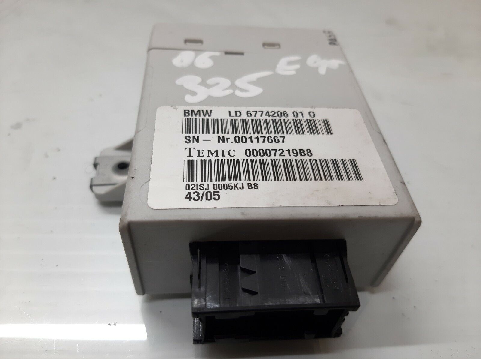 2006-2008 BMW 325I 328I 330I Cruise Control Module Oem 6774206