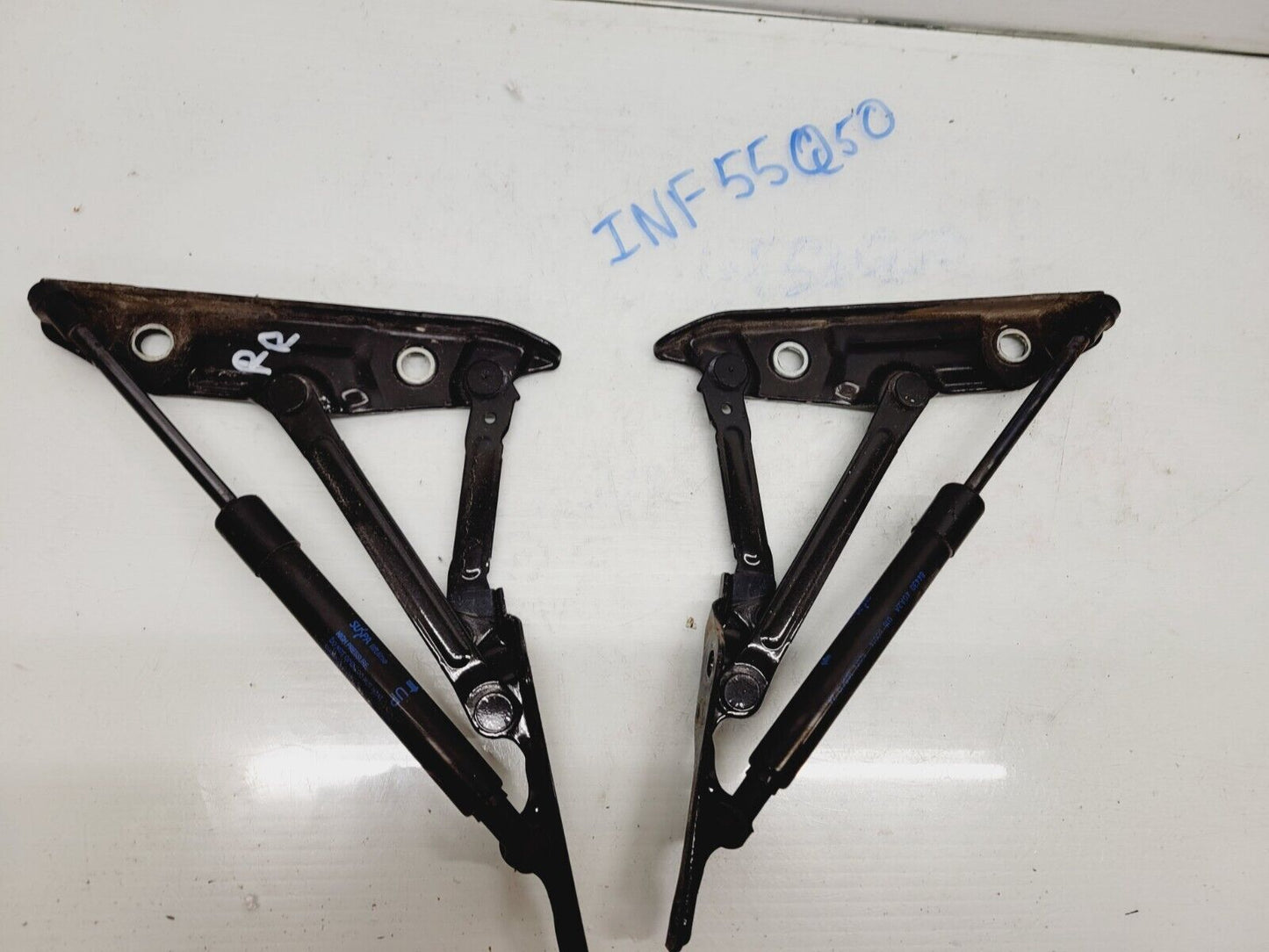 2014-2017 Infiniti Q50 Right & Left Rear Trunk Hinge W/ Support Struts Pair Oem