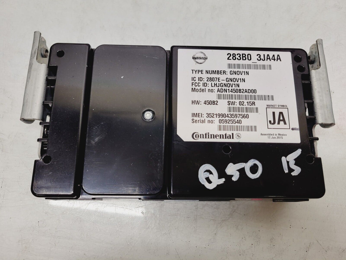 2014-2017 Infiniti Q50 Telematics Communication Control Module Oem