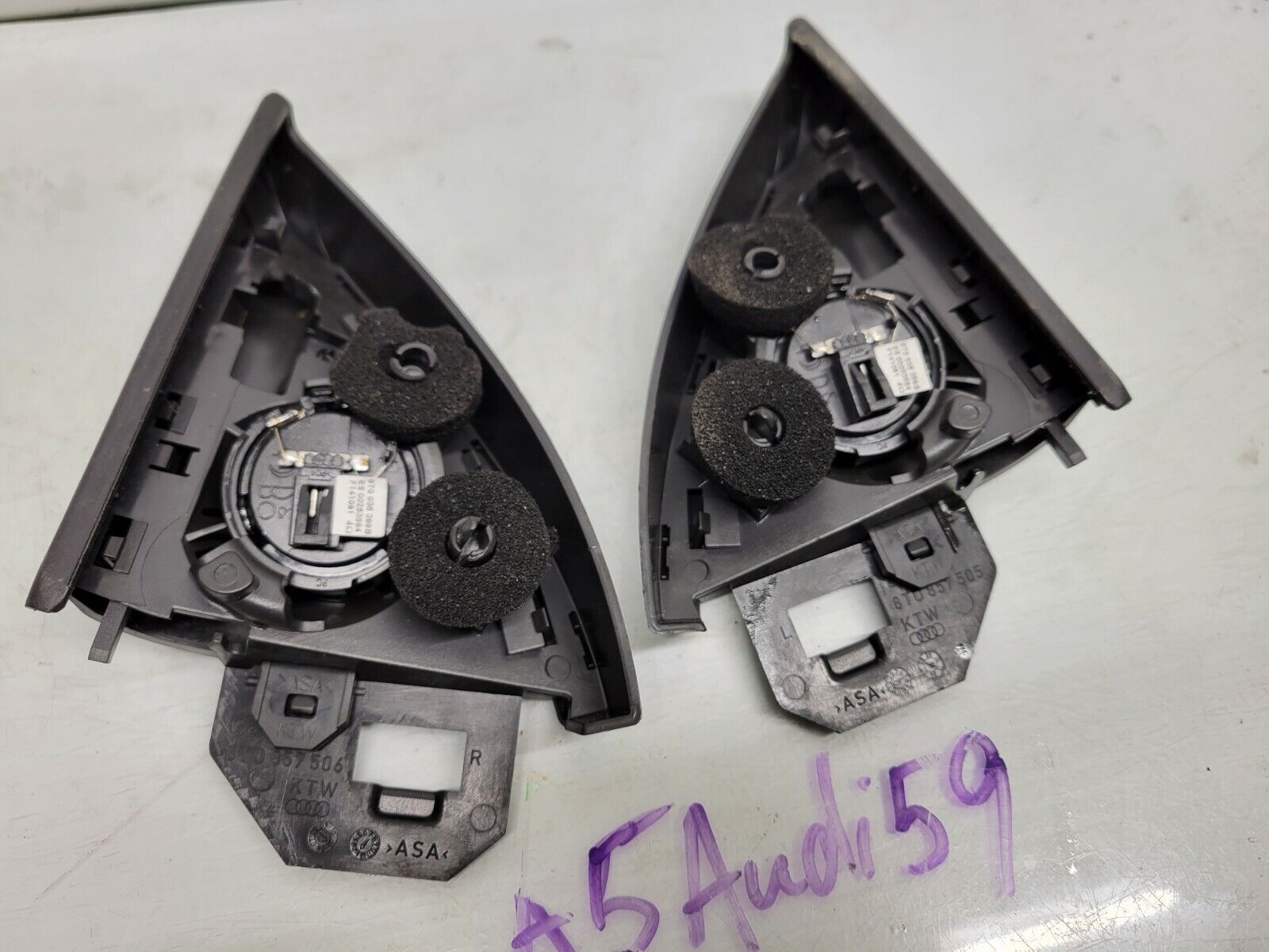 2010-2016 Audi A5 Front Door Audio Tweeter Speaker Pair Oem