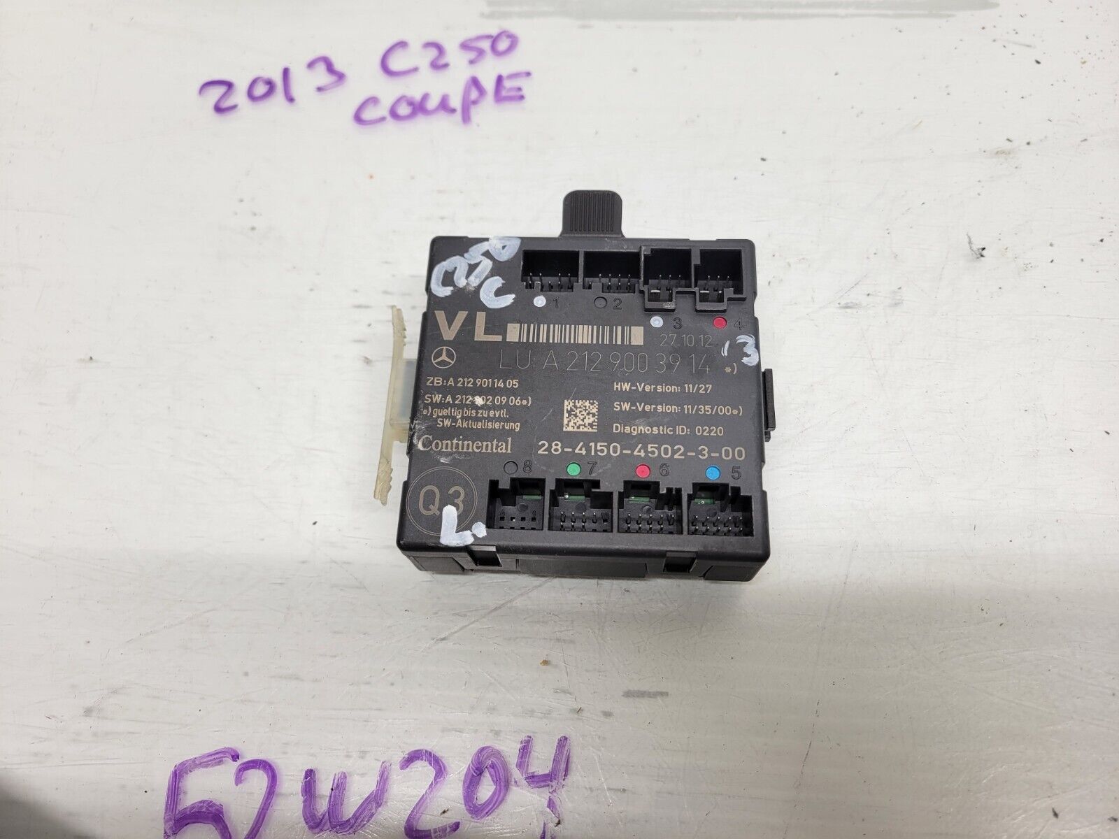 2008-2014 Mercedes C250 C350 Coupe Left Front Door Control Module Oem