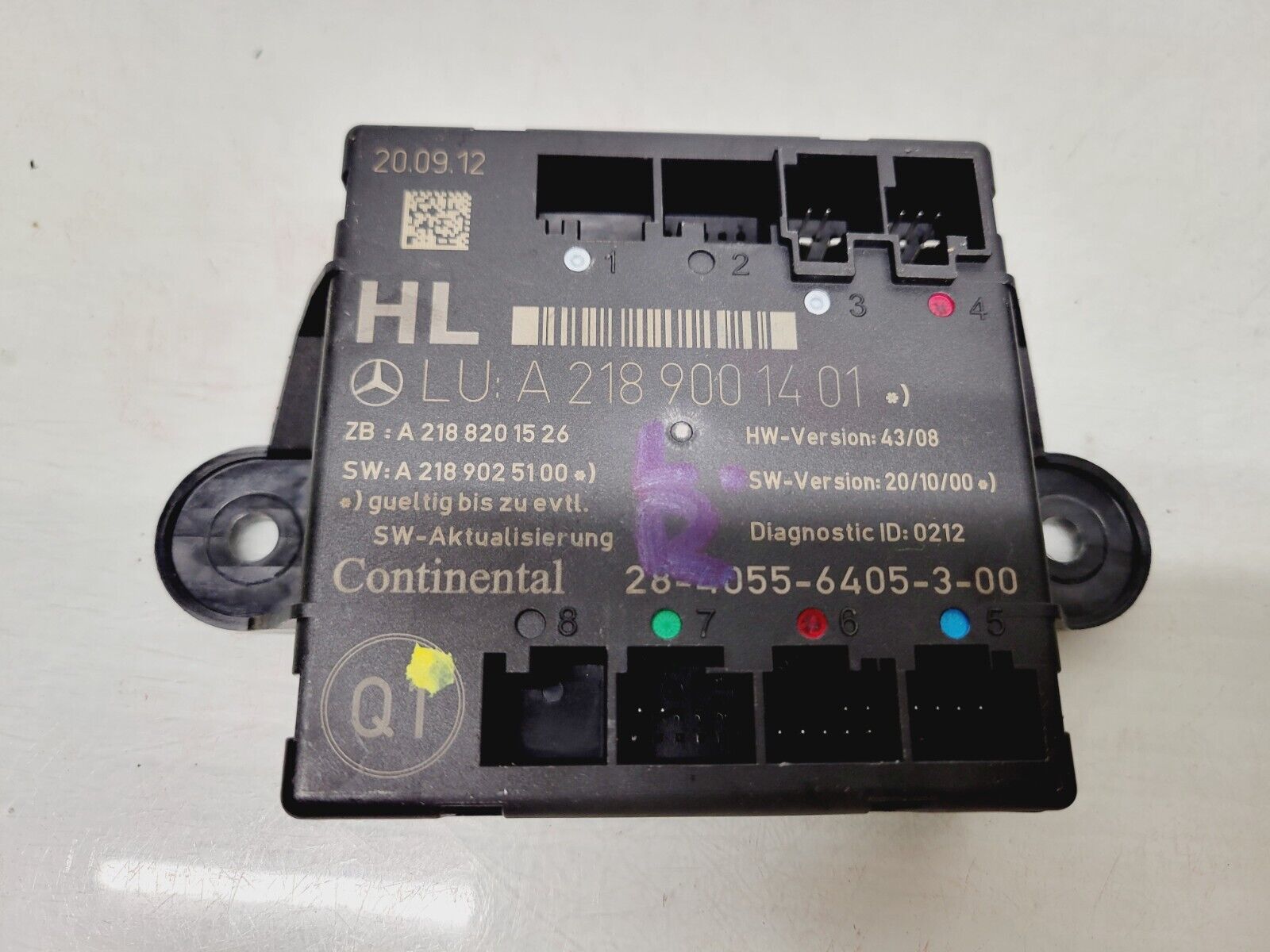 2012-2014 Mercedes C250 C350 Left Rear Door Control Module OEM A2189001401