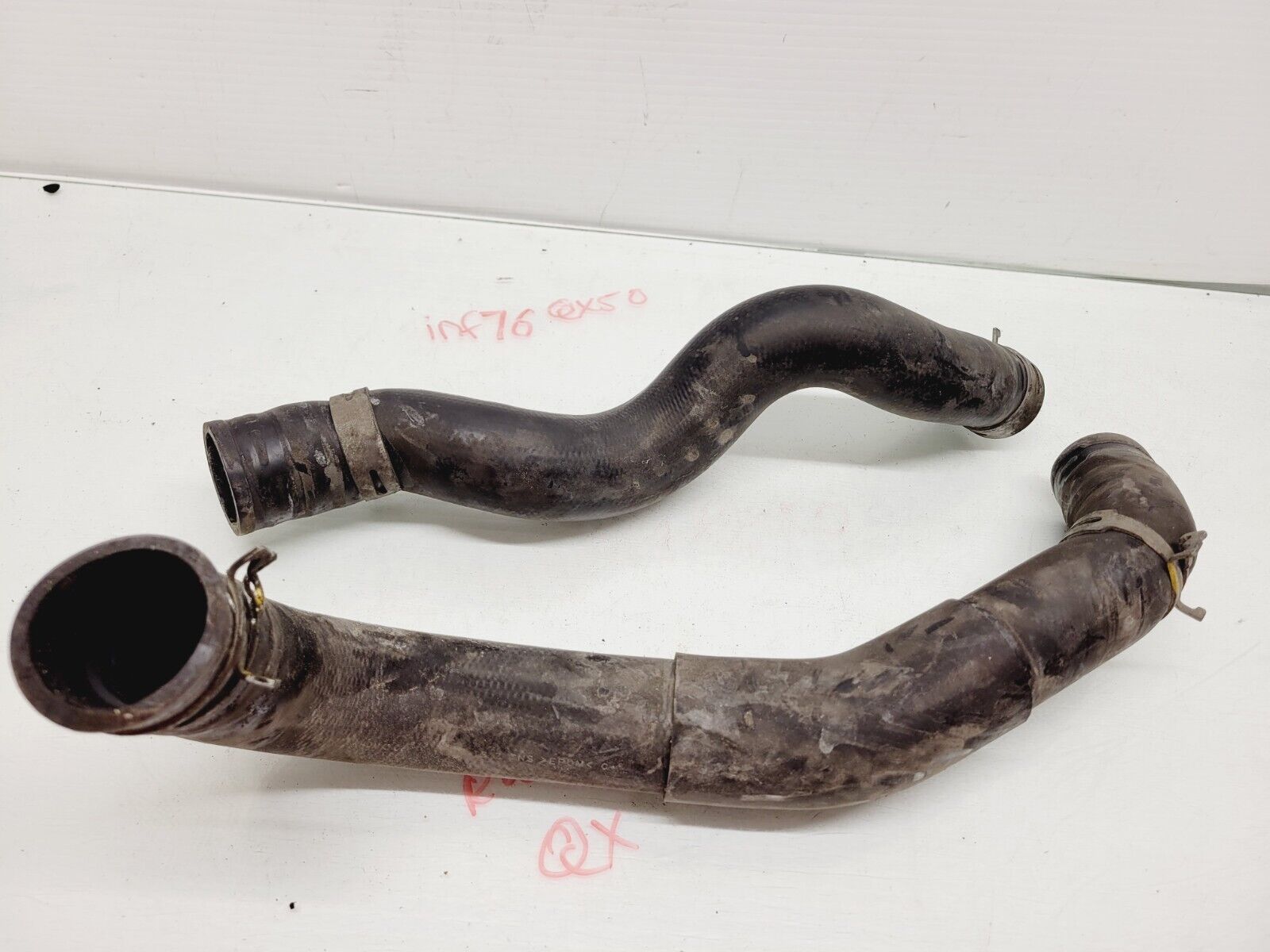 2014-2017 Infiniti Qx50 3.7L Rwd Radiator Hose Tube Pair Oem