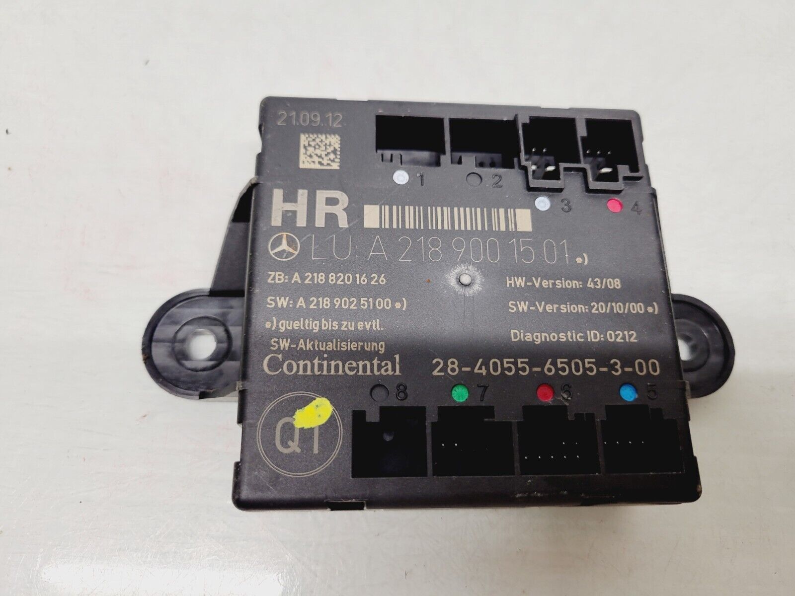 2012-2014 Mercedes C250 C350 Right Rear Door Control Module OEM A2189001501