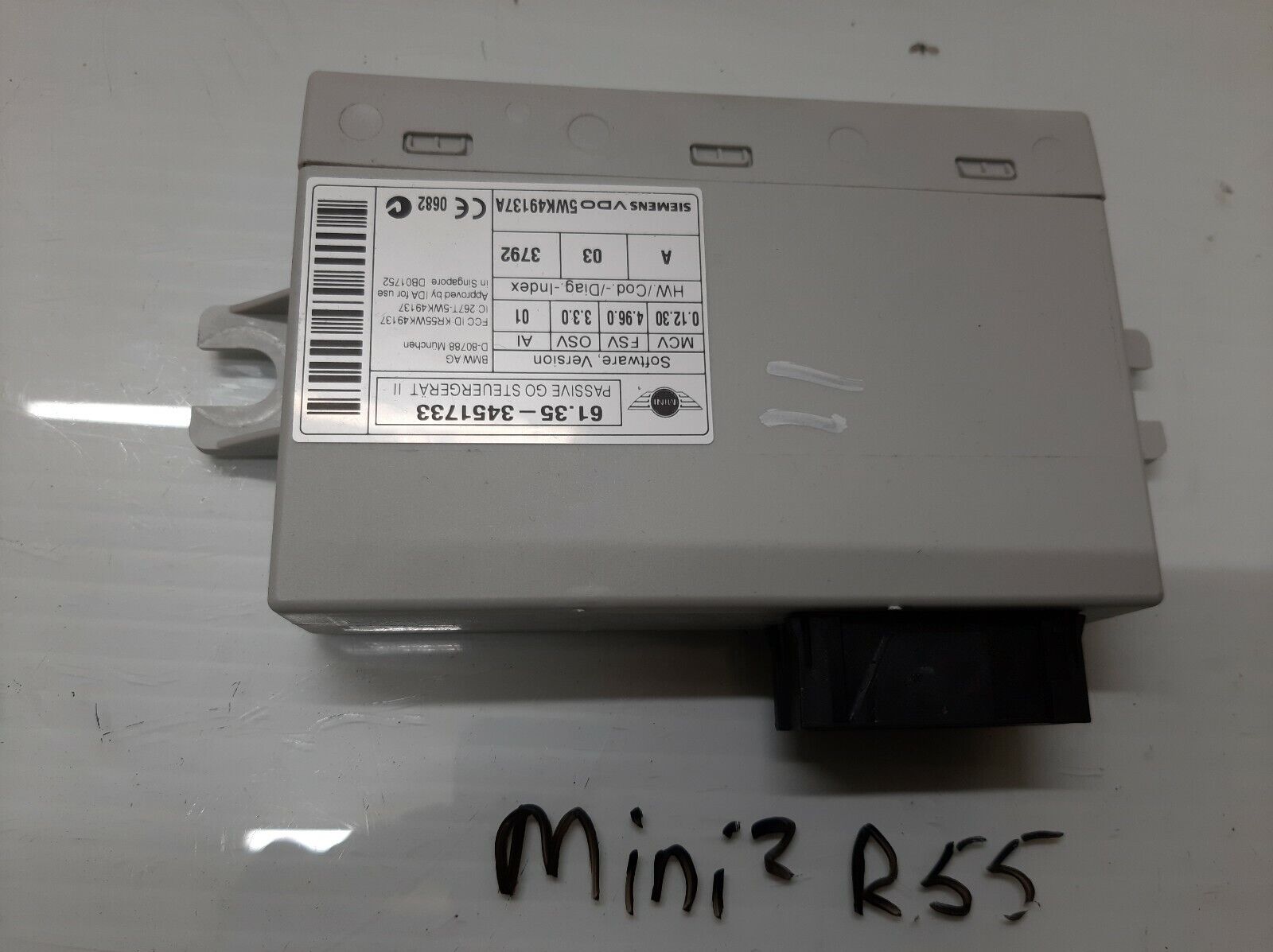 2007-2012 Mini Cooper Anti Theft Locking Control Module Oem 3451733