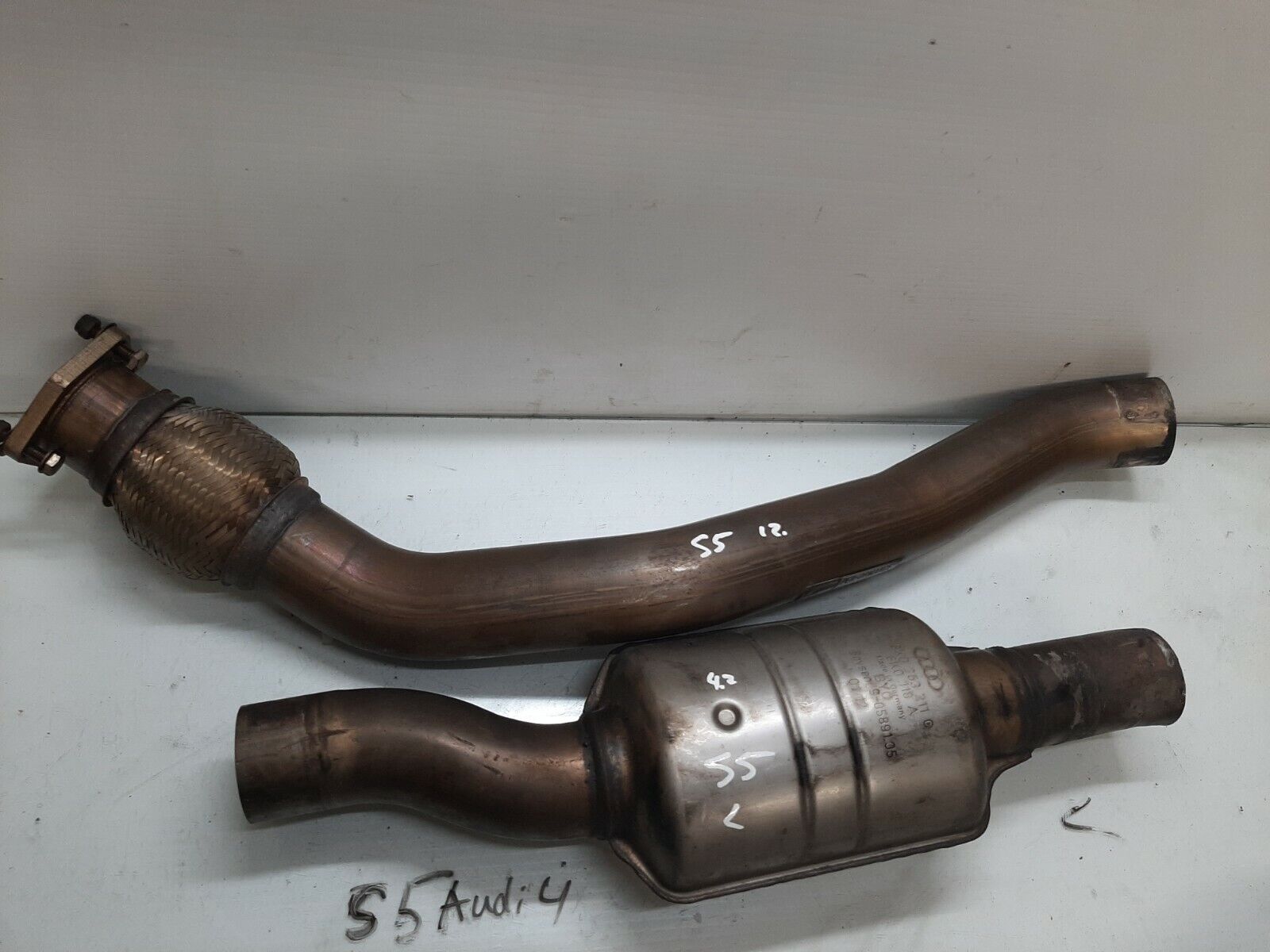 2008-2012 Audi S5 4.2L Exhaust Down Pipe  Oem