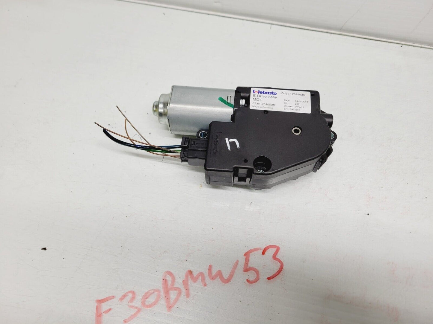 2016-2018 BMW 320I 330I 340I Sunroof Motor 7316536