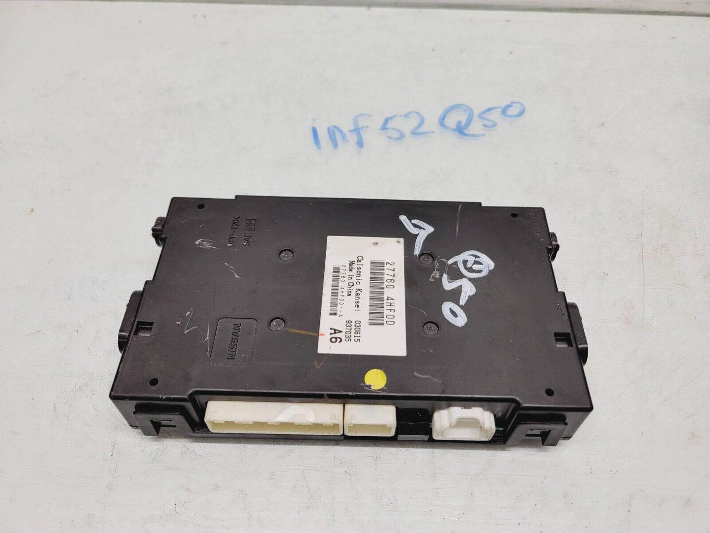 2015-2016 Infiniti Q50 Temperature Climate Control Module 277604Hf0D