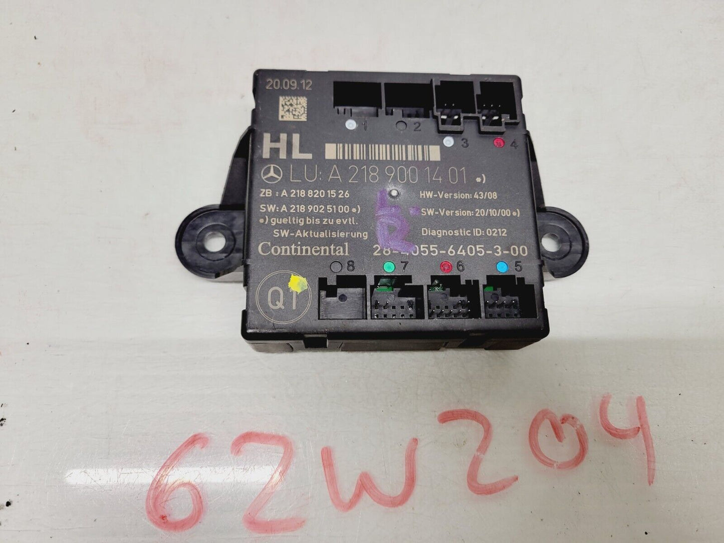 2012-2014 Mercedes C250 C350 Left Rear Door Control Module OEM A2189001401