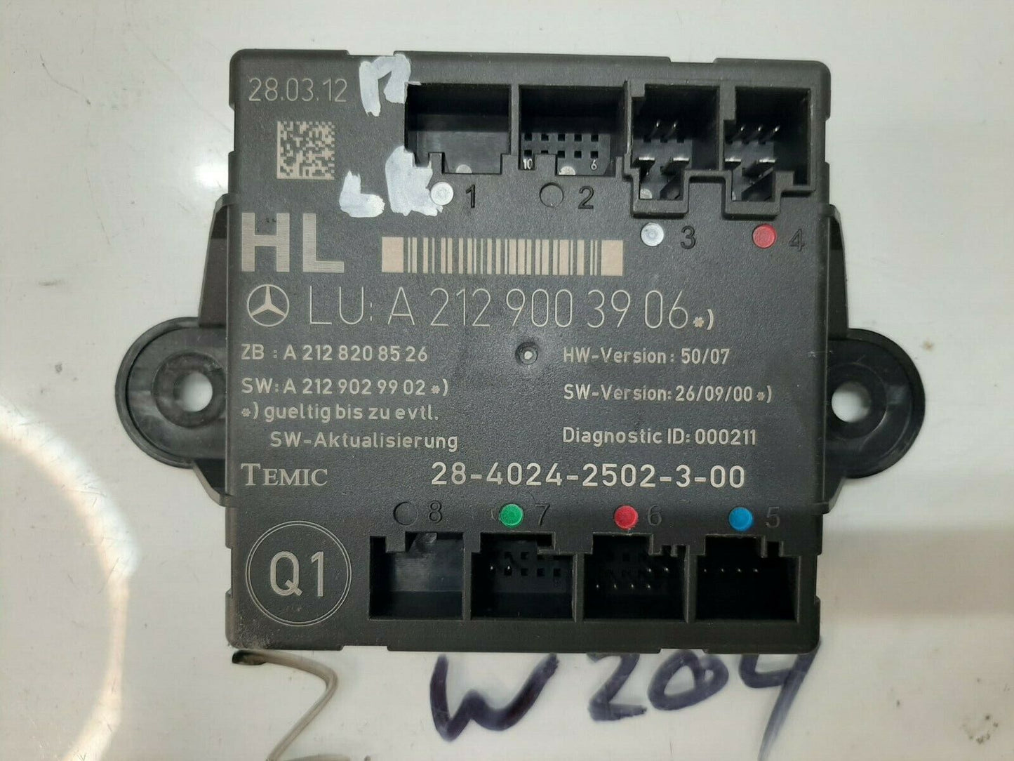 2008-2014 Mercedes C250 C300 C350 Left Rear Door Control Module Oem