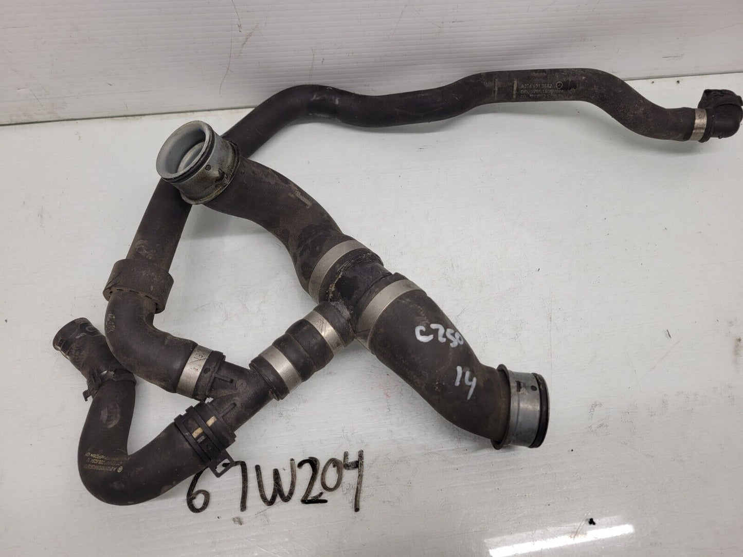 2012-2014 Mercedes C250 1.8L Engine Motor Cooling Radiator Hose Pipe Oem