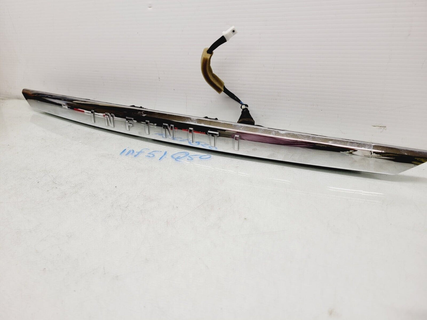 2014-2017 Infiniti Q50 Trunk Chrome Garnish Trim Molding Panel Oem